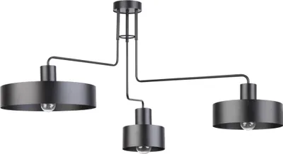 Immagine prodotto di Lampada a sospensione Vasco nera 3xE27x15W in metallo, dimensioni: 62x93x35 cm, IP20, Sigma Lighting