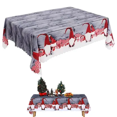 Produktbild von Weihnachts-Tischdecke rechteckig 180 x 150 cm waschbar festlich für Innen & Außen