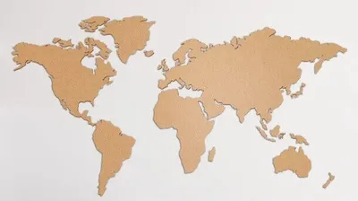 Produktbild von Pinnwand Weltkarte Kork XXL 164x300cm