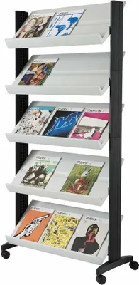 Image de PAPERFLOW Étagère à prospectus argentée DIN A4