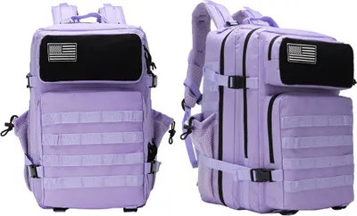 Immagine prodotto di Zaino tattico militare da uomo da 45 litri, stile casual, grande capienza, mimetico, per escursionismo e campeggio, viola