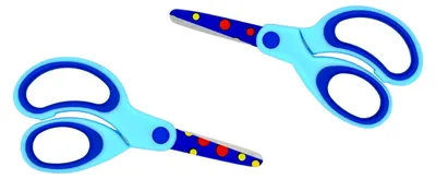 Produktbild von Schülerschere mit Motiv, 13 cm, blau, Punkte