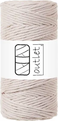 Produktbild von Creme Makrameeschnur 3mm 100m OUTLET