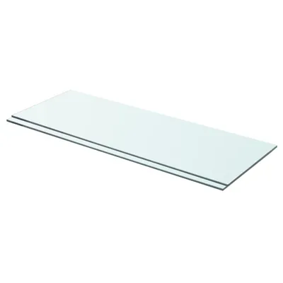 Image de vidaXL Étagères 2 pcs. Verre Transparent 70x25 cm