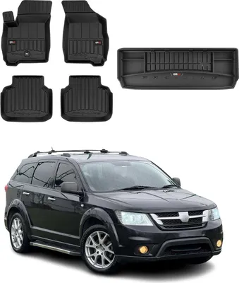 Obrázok produktu pre Sada podlahových rohoží a vložiek do kufra OMAC pre Fiat Freemont 2011-2015 guma TPE 5x