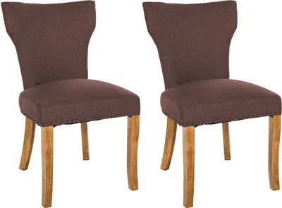 Produktbild von 2er Set Esszimmerstuhl Zadar Stoff antik-hell braun