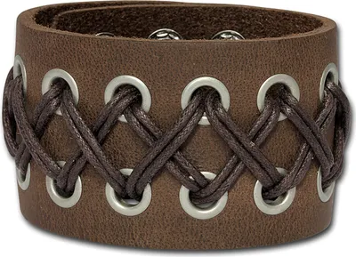 Produktbild von SilberDream Armband -gegerbtes Rindsleder- braun Antik Kordel Herren LA5353B