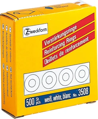 Produktbild von Lochverstärkungsringe weiß VE=10x500 Stück