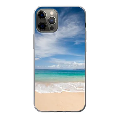 Produktbild von MuchoWow® Handyhülle Schutzhülle Hülle für iPhone 13 Pro Ein tropischer Strand auf Hawaii, an dem die Wellen an Land gespült werden Silikon Softcase Handy Hülle - Handy-Tasche