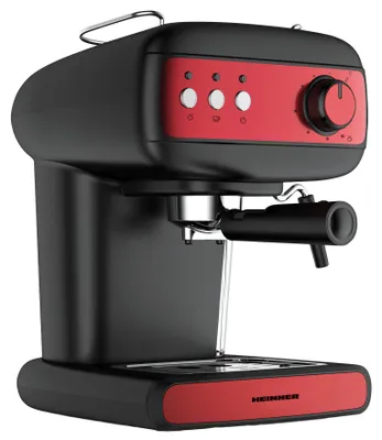 Obrázok produktu pre Heinner HEM-1100BKRD, Espresso kávovar, 1,25 L, Mletá káva, 850 W, Čierna, Červená