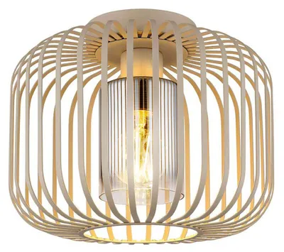 Produktbild von LED Deckenleuchte, Rauchglas, Metallstäbe, sand, D 28 cm