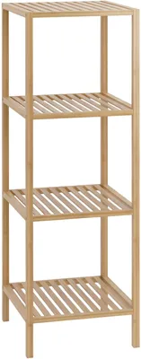 Obrázok produktu pre Polica do kúpeľne "Zinnien" z bambusu | Farba: prírodná | Rozmery: 36x36x112 cm