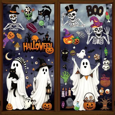 Produktbild von Halloween Fensterbilder 9 Bögen doppelseitiger Druck 30 x 20 cm