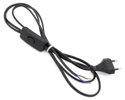 Produktbild von Zuleitungskabel - Eurostecker mit Handschalter - 1,8 m - Schwarz