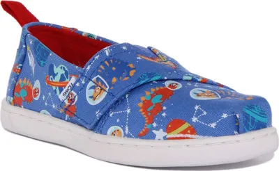 Produktbild von Toms Ultramar e Alpargata Kle k d D osaurier Druck Segeltuch Turnschuhe Blau – 5 Großbritannien - 22 EU - 6 US / Blau