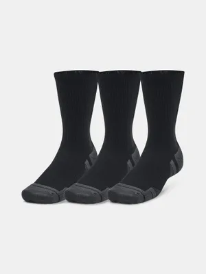 Produktbild von Under Armour UA Performance Tech Crew-Socken im 3er-Pack, uni, Crew-Socken, Schwarz, Grau, Erwachsener, Uni, Black / Jet Gray, M