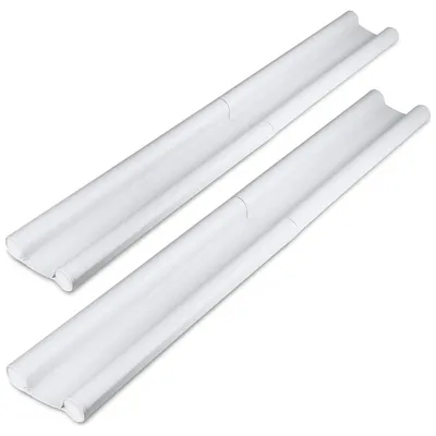 Image de LUANA ROSE Coupe-courant d'air pour portes | Lot de 2 | Joint de porte efficace contre les courants d'air | Découpable pour les portes jusqu'à 90 cm | Blanc