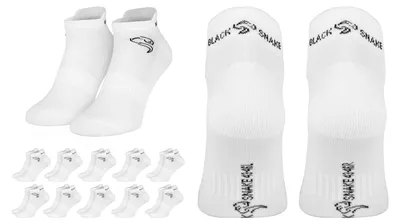 Produktbild von Black Snake dünne Sneakersocken Damen Herren 10 Paar Polyamid - 43/46 - Weiß