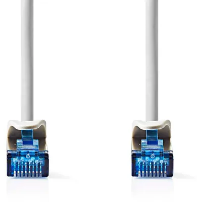 Produktbild von Nedis CAT6a-Netzwerkkabel - S/FTP - RJ45 Stecker - RJ45 Stecker - 0.50 m - Snagless - Rund - LSZH - Grau - Label