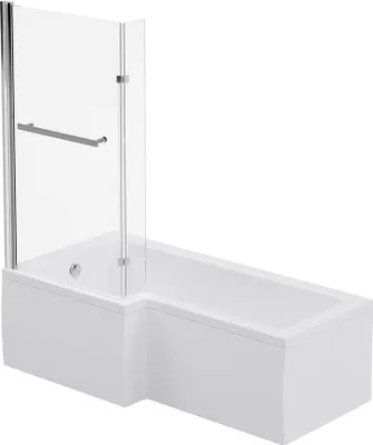 Produktbild von HOME DELUXE - Badewanne mit Duschwanne - ELARA rechts - inkl. komplettem Zubehör und Duschabtrennung I Duschwanne, Badewanne mit Dusche