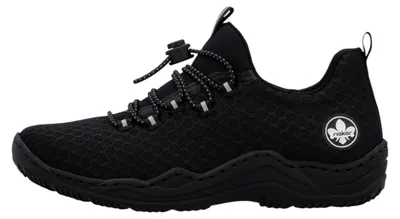 Imagen del producto de Zapatos de mujer Rieker, tipo cordones, zapatillas deportivas, color negro, para uso diario