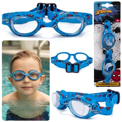 Produktbild von Marvel Spider-Man verstellbare Schwimmbrille für Kinder, Anti-Fog, Silikon-Schwimmbrille für Jungen