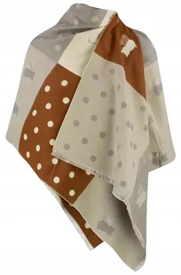 Produktbild von Agrafka Damen Warmer Strickschal Punkte Katzen