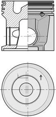 Produktbild von KOLBENSCHMIDT Kolben 106,5 mm STD, Kompressionshöhe 71,7 mm, Bolzen Ø 34,93 mm