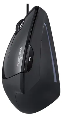 Produktbild von Perixx PERIMICE-513 L, Linkshändig, Vertikale Ausführung, Optisch, USB Typ-A, 1600 DPI, Schwarz
