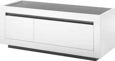 Produktbild von LIVOJO M11 Wohnzimmer Lowboard schmal 140 x 56 x 50 cm Weiß & Anthrazit