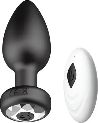 Produktbild von Sensual A127 Vibrierender Analplug mit Fernbedienung, 9 cm, 10 Vibrationsmodi, schwarz