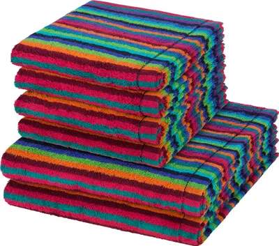 Produktbild von Cawö Lifestyle 4 X Handtuch 2 X Duschtuch im Set Hochwertige Bordüre, Flauschige Qualität, Ansprechendes Design 6er Set