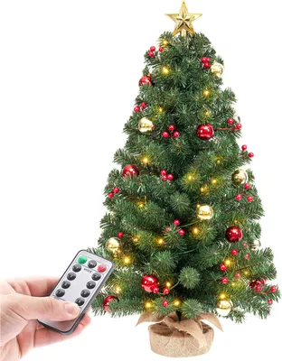Produktbild von 70cm Mini Weihnachtsbaum mit warmweiß LEDs, Mit Ferbedienung, 8 Licht Modi,Tannenbaum mit Stern-Baumspitze und Deko Batterie betrieben,Advent, Weihnac