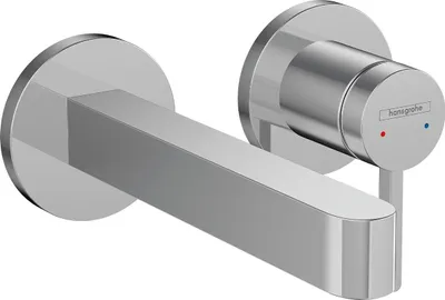 Immagine prodotto di hansgrohe Finoris robinetterie de lavabo monocommande modèle encastré pour montage mural avec bec 16,5 cm, portée 168mm, 76051000, 76051000