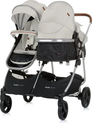 Produktbild von CHIPOLINO Kinderwagen fü r Zwillinge, Kinder mit ungleichen Sternen - combinovan Duo Smart Biscotta