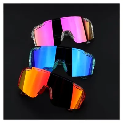 Produktbild von Polarisierte Sport-Sonnenbrille für Herren und Damen, UV400 Brillen für Radfahren, Laufen und Baseball mit 4 Gläsern
