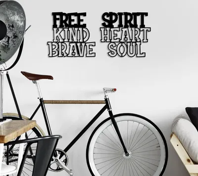 Produktbild von Wallity, Heart Brave Soul, Dekoratives Wandaccessoire aus Metall, Schwarz, 100 % METALL, 62 x 27 cm