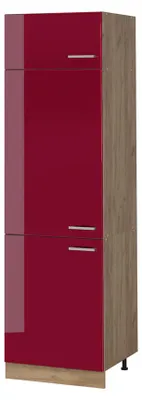 Image de Armoire haute Vicco R-Line Rouge brillant/Chêne doré 60cm, Model 63206