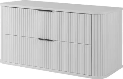 Immagine prodotto di Mobile da bagno, bianco, maniglie nere, 41,5 x 100,4 x 51,7 cm