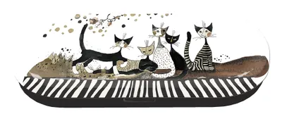 Image de Étui à lunettes Rosina Wachtmeister Cats Sepia, Fridolin