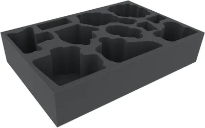Produktbild von Schaumstoffeinlage 85mm für Dreadfleet Brettspielbox – 9 Fächer