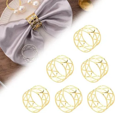 Productafbeelding van Gouden Servetringen Set voor Kerst - 20 Stuks