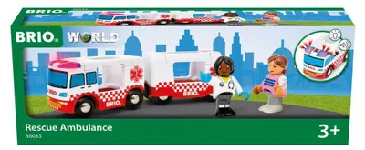 Zdjęcie produktu dla BRIO Rescue Ambulance, Ambulans, 3 lat(a), Plastik, Czerwony, Biały