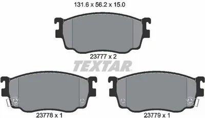 Produktbild von Textar Bremsbeläge vorne für Mazda 626 V Premacy 1,9-2,0 + TD Sumitomo-Bremse