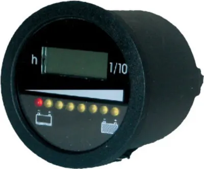 Produktbild von Q-Batteries Ladezustandsanzeige 12V, 24V, 36V, 48V by S.P.E. indicator ULBF52RC inkl. relais und Betriebsstundenzähler
