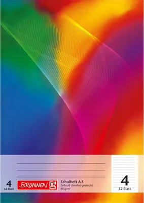Produktbild von BRUNNEN Schulheft 104530402 DIN A5 Lin4 32Blatt liniert