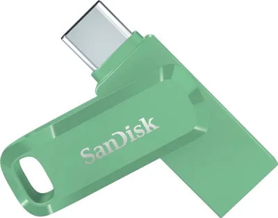 Zdjęcie produktu dla SanDisk Ultra Dual Drive Go USB 256GB, 256 GB, USB Type-A / USB Type-C, 3.2 Gen 1 (3.1 Gen 1), 400 MB/s, Obrotowy, Zielony