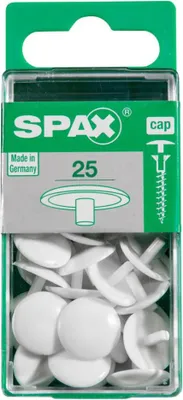 Produktbild von Spax Abdeckkappen weiß zum stecken (stift) - 25 Stk.