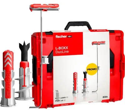 Produktbild von Fischer L-BOXX, Rund, 400 x DuoPower 6 x 30, 80 x DuoPower 6 x 50, 170 x DuoPower 8 x 40, 45 x DuoPower 8 x 65, 50 x..., 833 Stück(e)