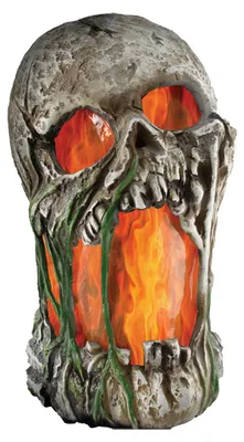 Produktbild von Modriger Totenschädel mit Flammeneffekt